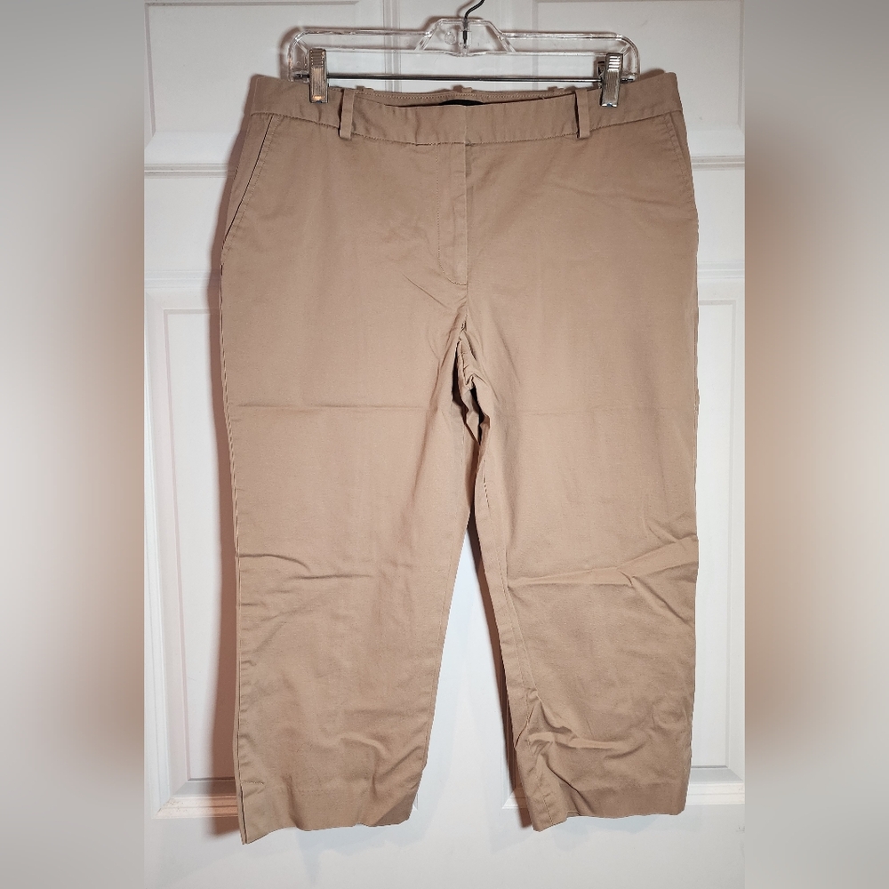 Talbots Signature Classic Khaki Crop Pants Size 12